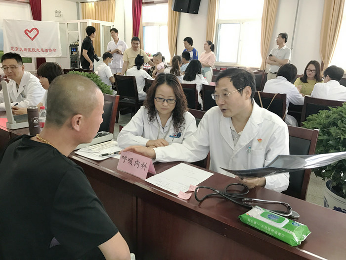 呼吸科主任醫師黨斌溫（右1）在義診現場.JPG